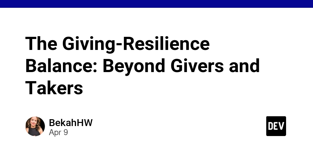 The Giving-Resilience Balance: Beyond Givers and Takers