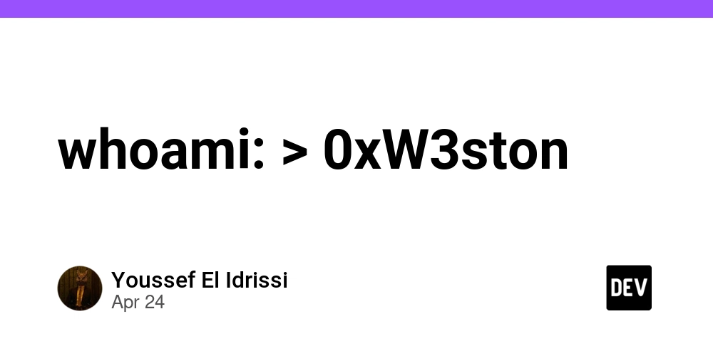 whoami: > 0xW3ston