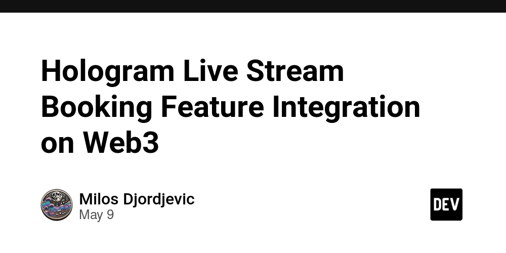 Hologram Live Stream Booking Feature Integration on Web3