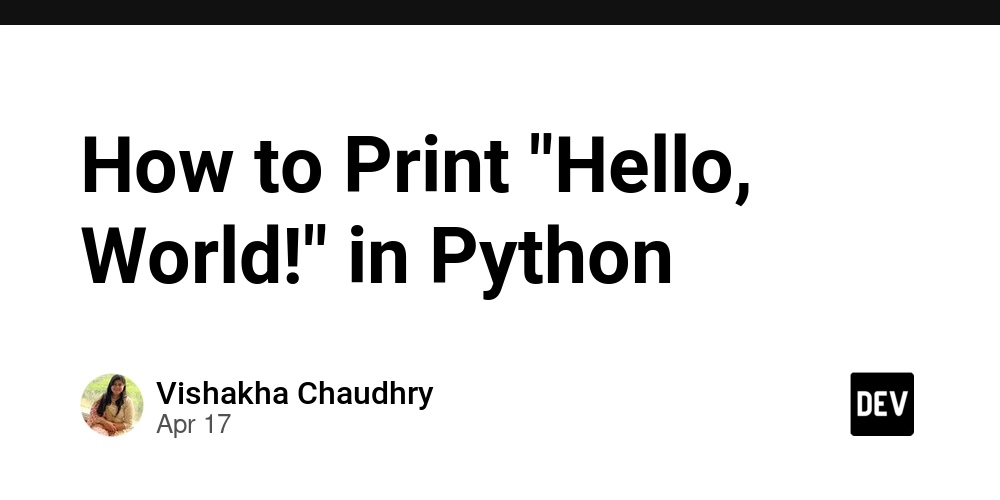 How to Print "Hello, World!" in Python