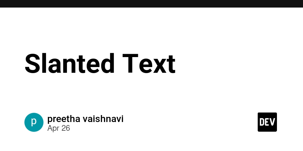 Slanted Text