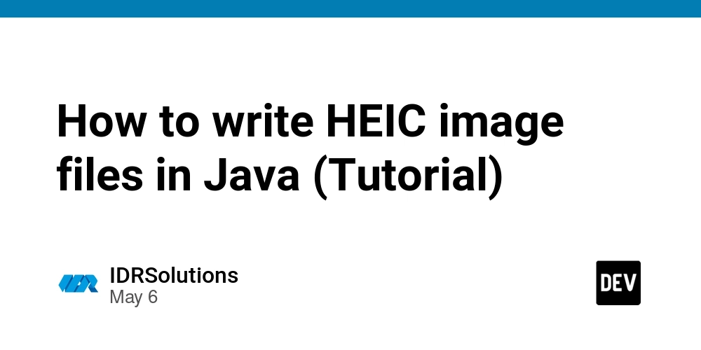 How to write HEIC image files in Java (Tutorial)