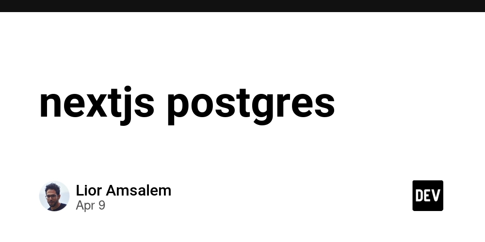 nextjs postgres