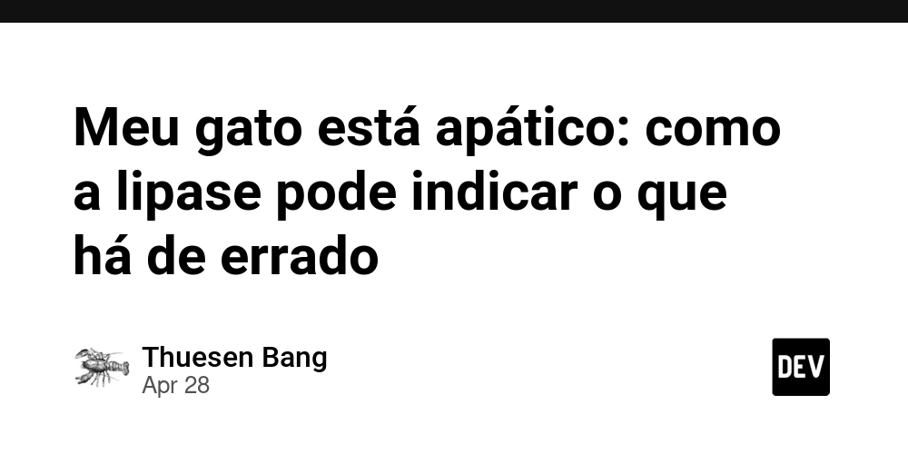 Meu gato está apático: como a lipase pode indicar o que há de errado