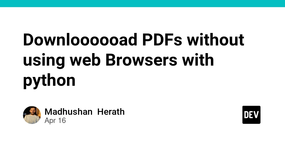 Downloooooad PDFs without using web Browsers with python