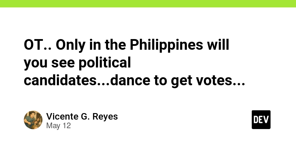 OT.. Only in the Philippines will you see political candidates...dance to get votes...