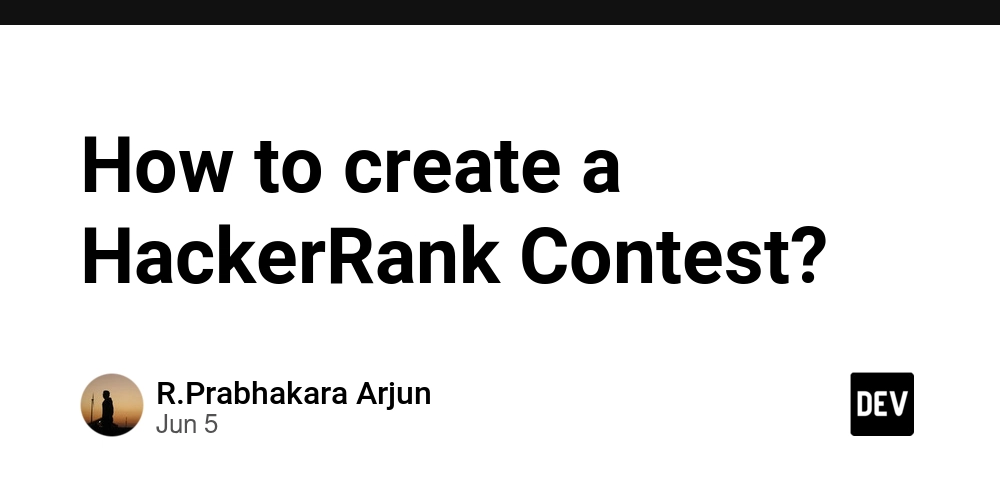 How to create a HackerRank Contest?