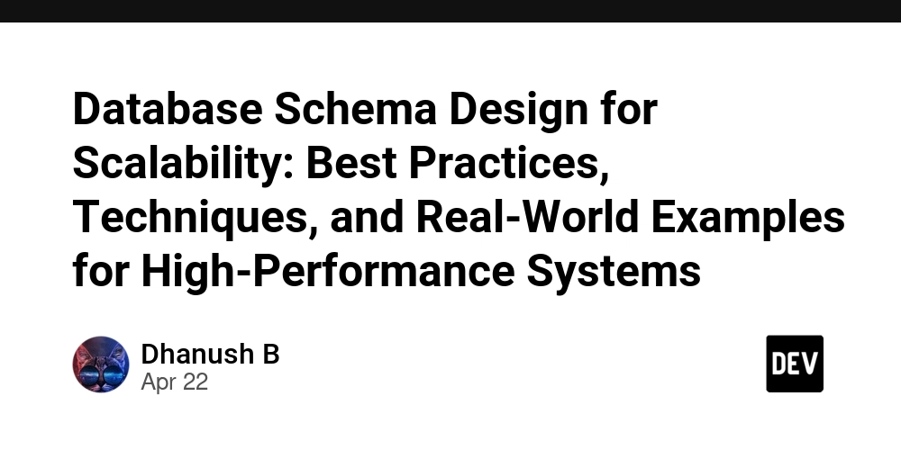 Database Schema Design for Scalability: Best Practices, Techniques, and Real-World Examples for High-Performance Systems