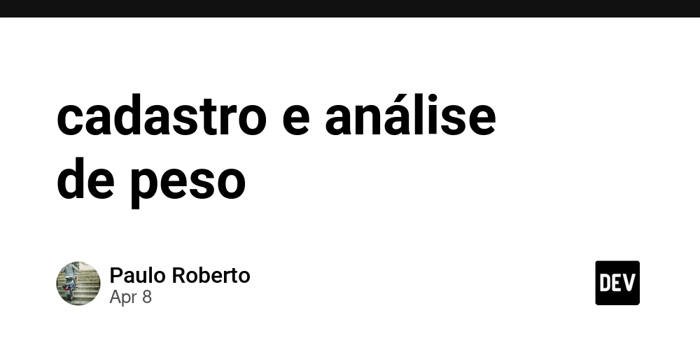 cadastro e análise de peso