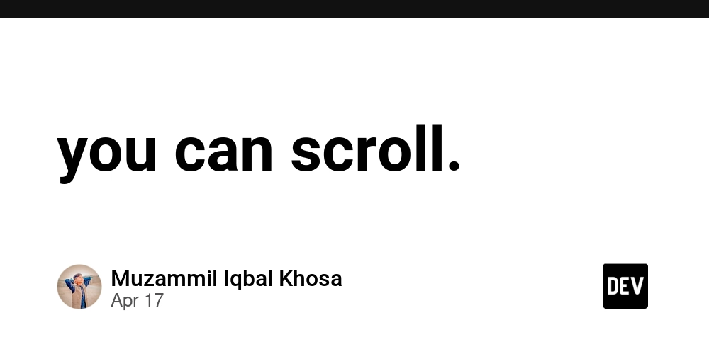 you can scroll.