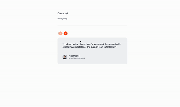 Create a testimonial carousel with Tailwind CSS and JavaScript