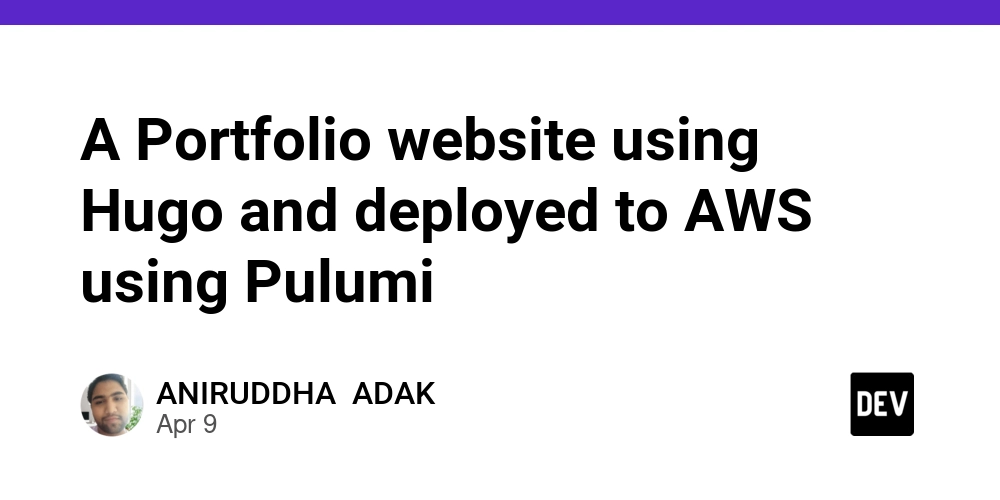 A Portfolio website using Hugo and deployed to AWS using Pulumi