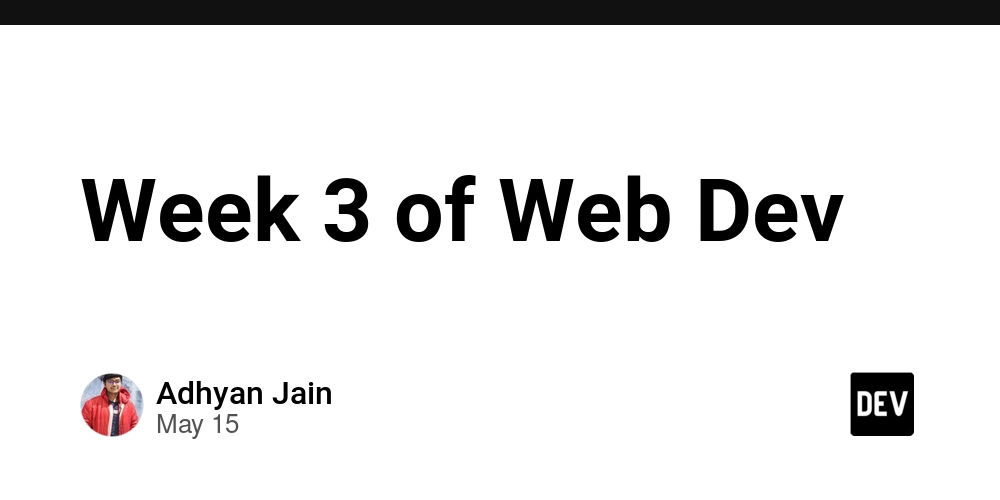 Week 3 of Web Dev