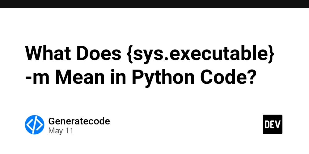What Does {sys.executable} -m Mean in Python Code?