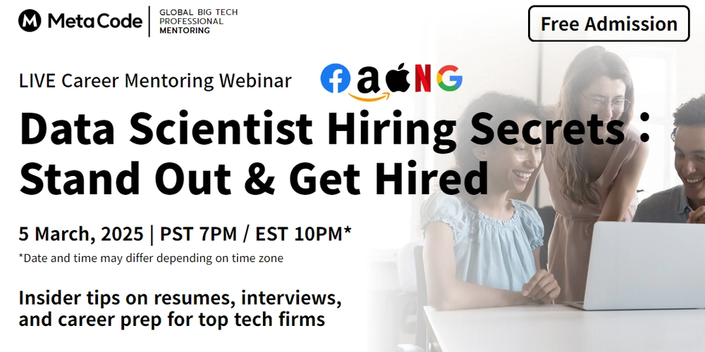 03.05.25 ✨FREE✨ Career Mentoring: [ How to Get a Position as a Data Scientist ]