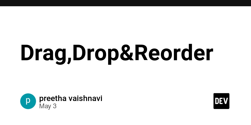 Drag,Drop&Reorder