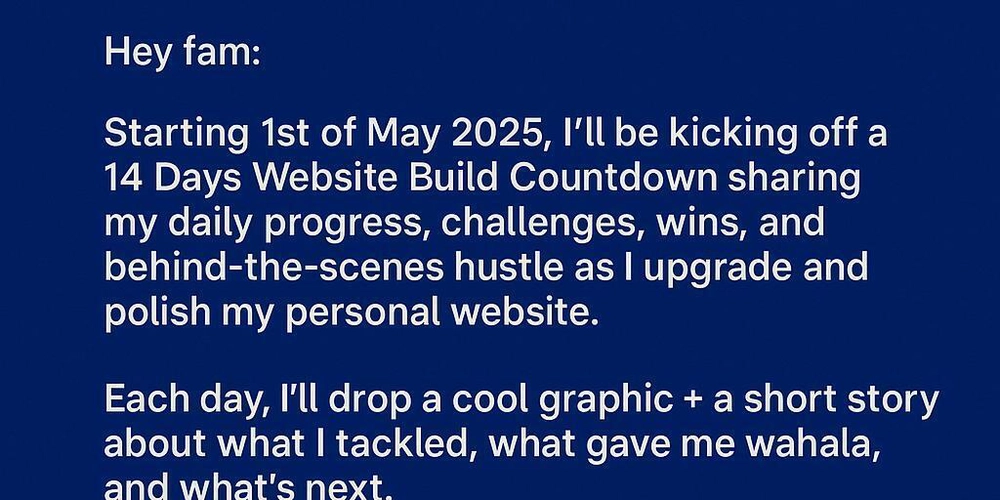 14 Days of Dev Hustle: The Countdown Begins!