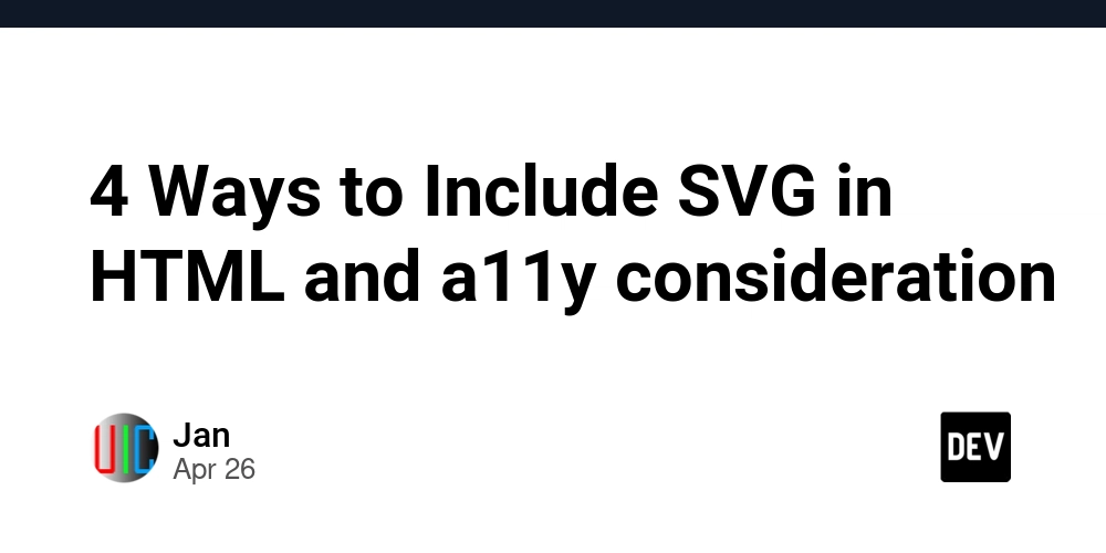 4 Ways to Include SVG in HTML and a11y consideration