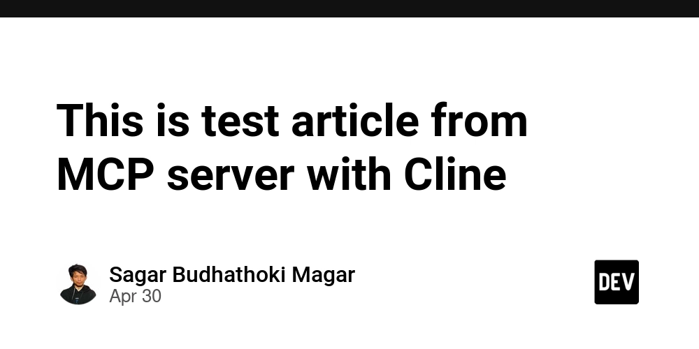 This is test article from MCP server with Cline