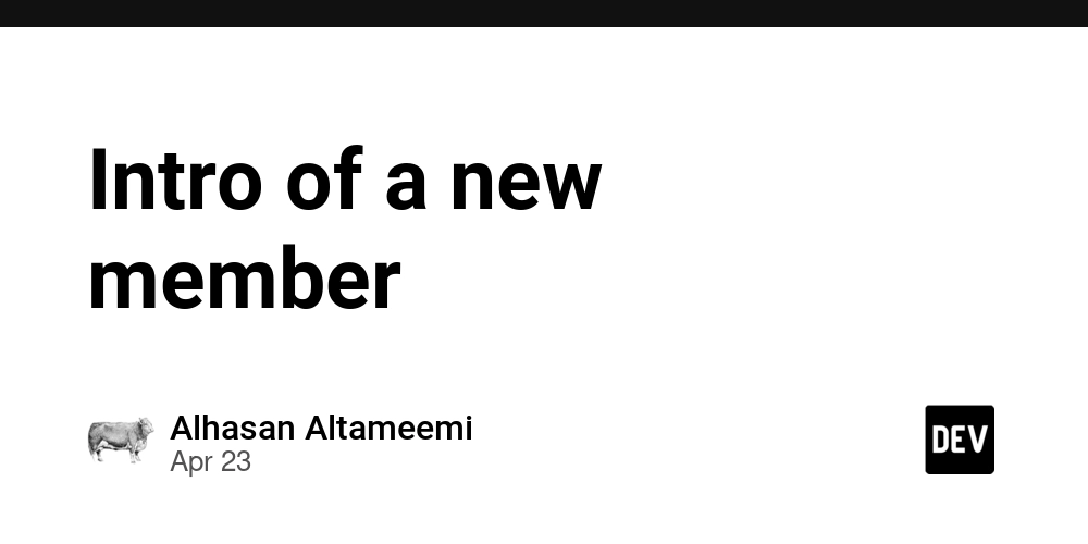 Intro of a new member