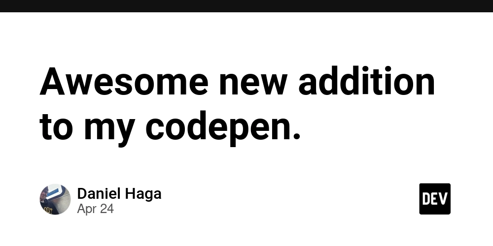 Awesome new addition to my codepen.