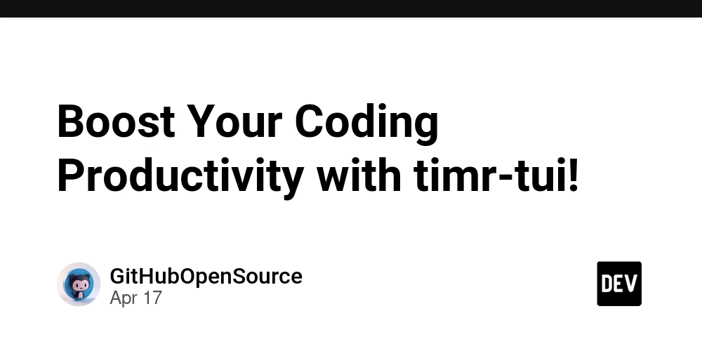 Boost Your Coding Productivity with timr-tui!