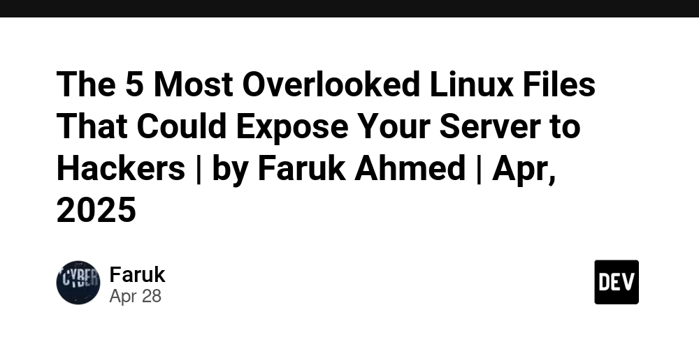 The 5 Most Overlooked Linux Files That Could Expose Your Server to Hackers | by Faruk Ahmed | Apr, 2025