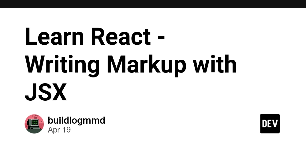 Learn React - Writing Markup with JSX