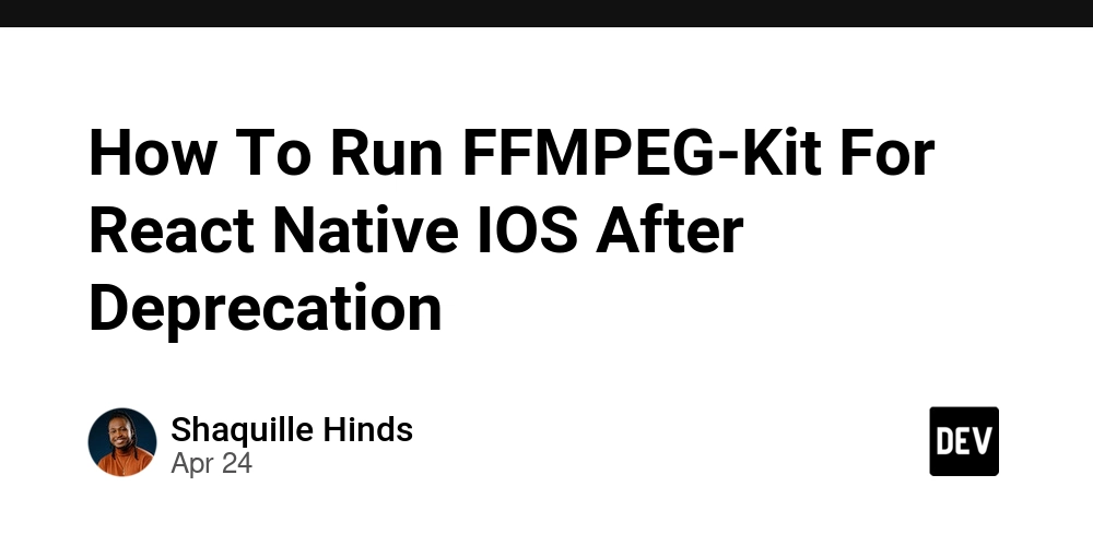 How To Run FFMPEG-Kit For React Native IOS After Deprecation