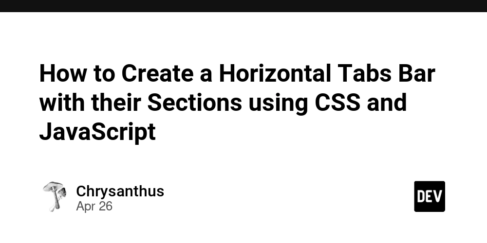 How to Create a Horizontal Tabs Bar with their Sections using CSS and JavaScript