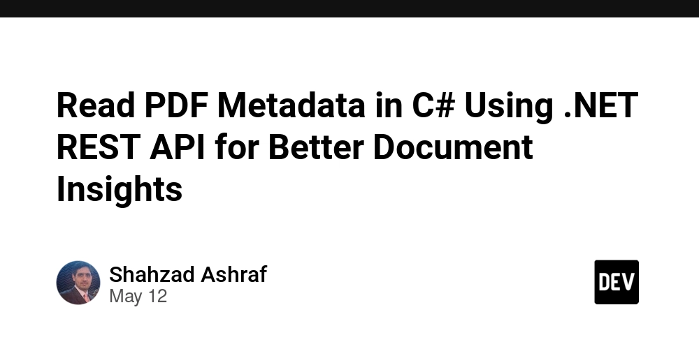Read PDF Metadata in C# Using .NET REST API for Better Document Insights