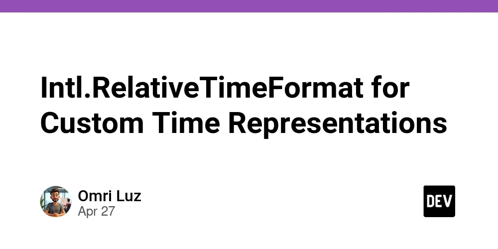 Intl.RelativeTimeFormat for Custom Time Representations