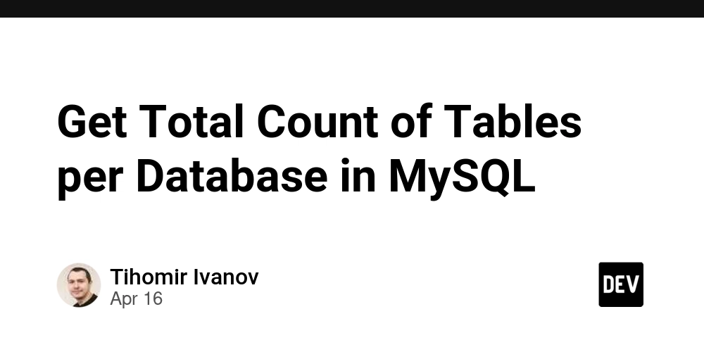 Get Total Count of Tables per Database in MySQL