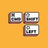 Command+Shift+Left