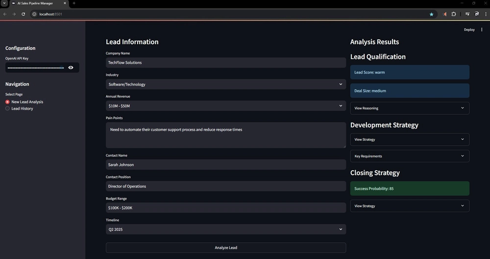 Cover image for My Building of Sales Pipeline Management workflow using AI Agent