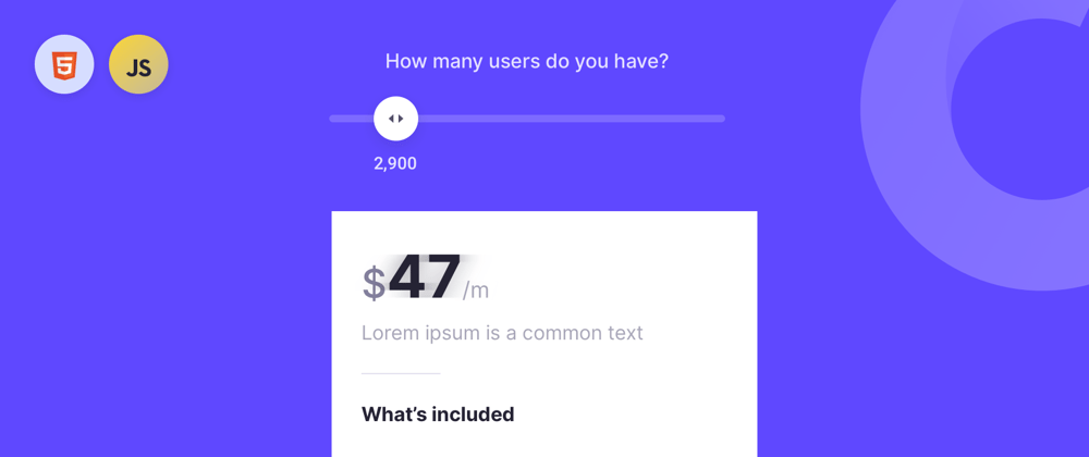 Cover image for How to build a pricing slider - HTML & Vanilla JS
