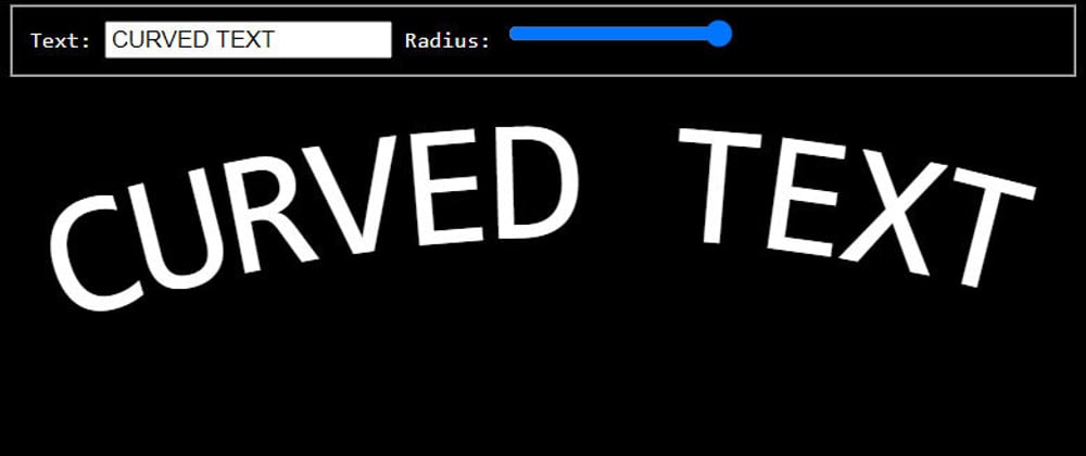Cover image for JS Curved Text Generator