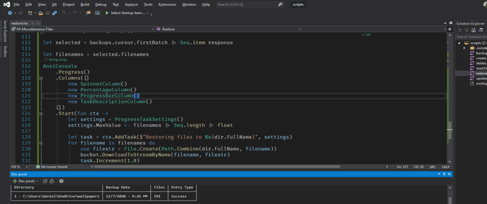 Cover image for Backing up files with F# Scripts and MongoDB GridFS