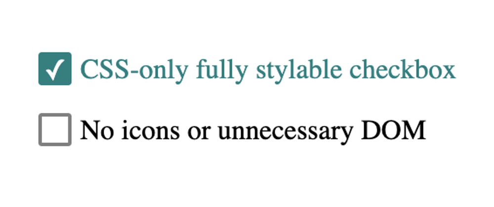 Cover image for Styling a checkbox with only CSS