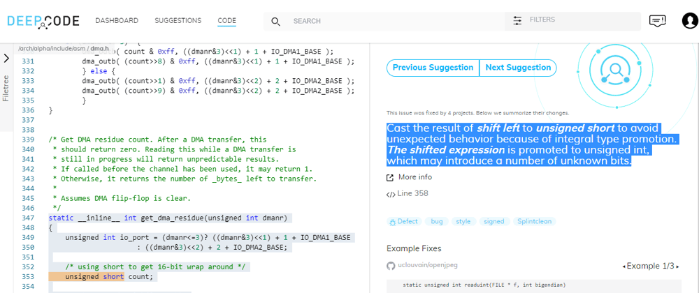 Cover image for DeepCode's Top Findings #12: Integer Promotion on Bitwise Operations in C