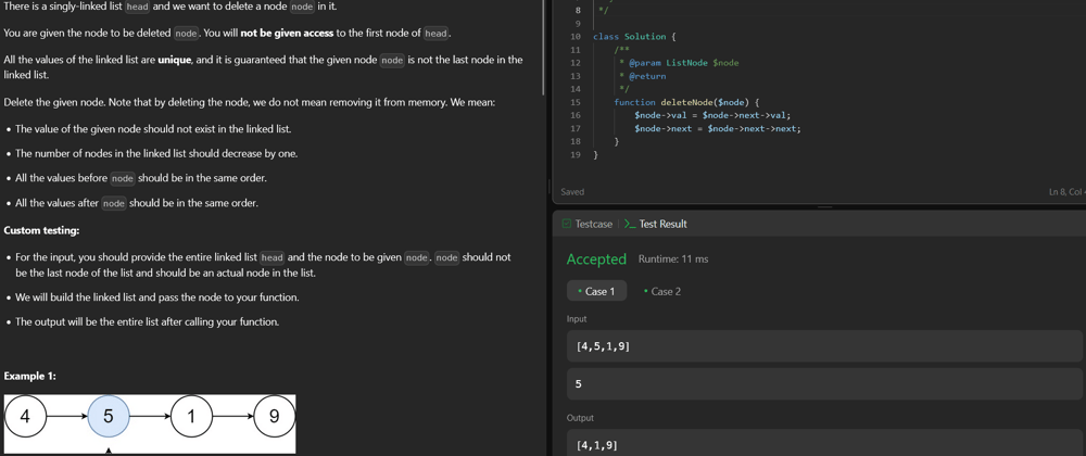 Cover image for 237. Delete Node in a Linked List