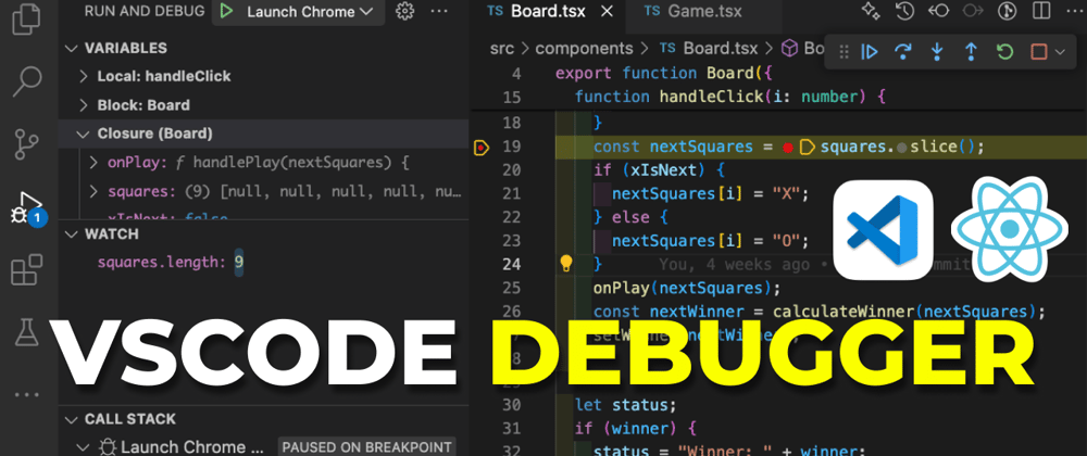 Cover image for Debug a React app with Visual Studio Code