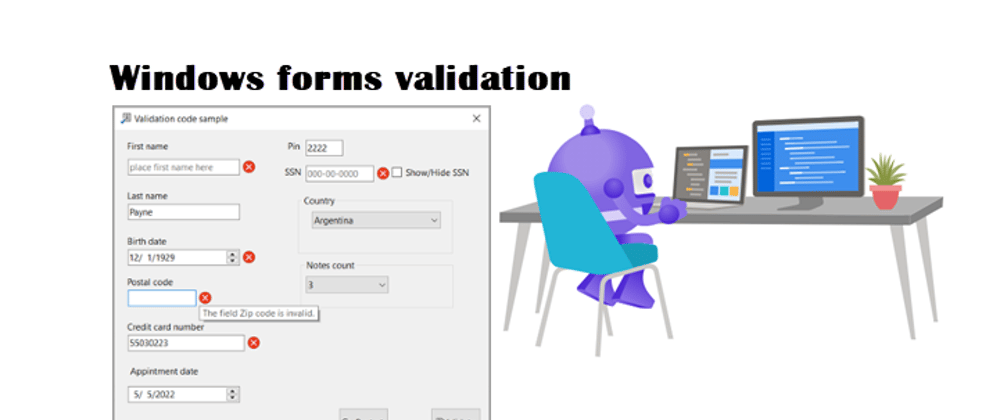 Cover image for Window forms data annotation