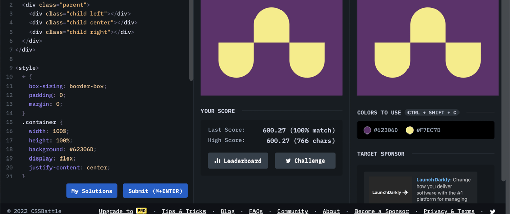 Cover image for CSSBattle | #4 Ups n Downs