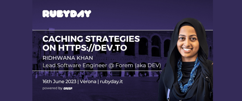 Cover image for Catch DEV Lead Software Engineer Ridhwana Khan’s talk at Rubyday 2023