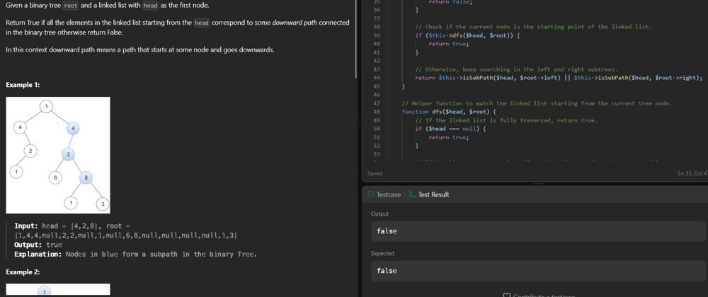 Cover image for 1367. Linked List in Binary Tree