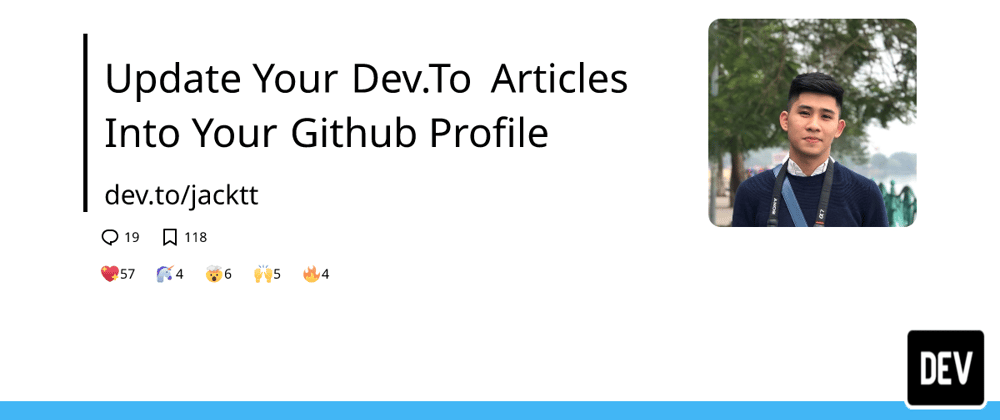 Cover image for Update your dev.to articles into your Github profile