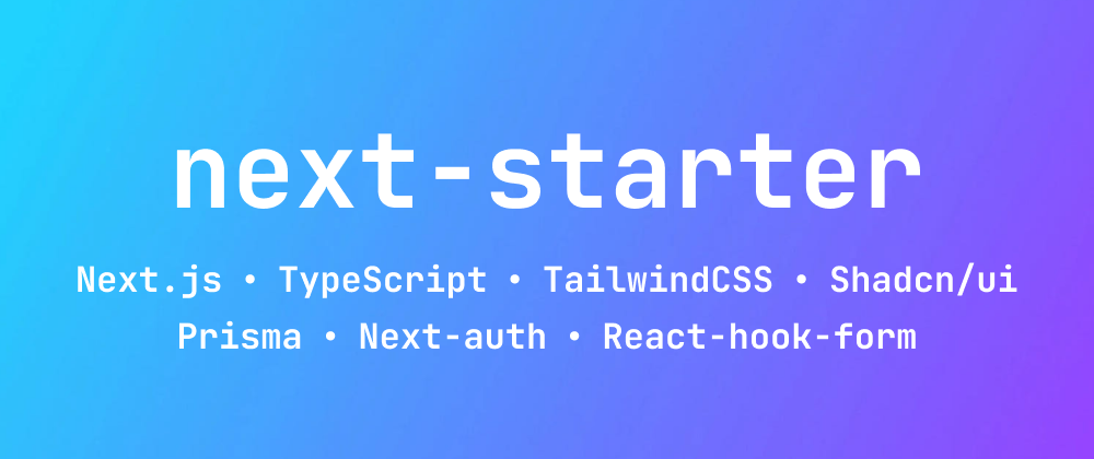 Next.js starter template