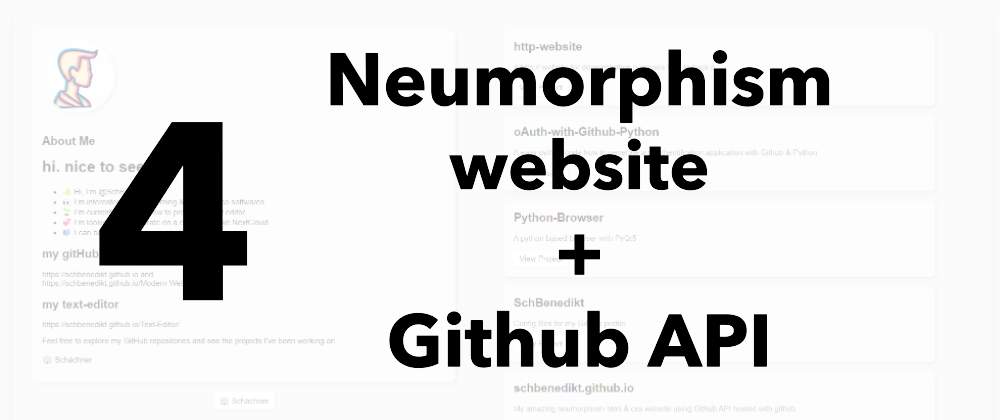 Cover image for Neumorphism Website + Github API (Part 4)