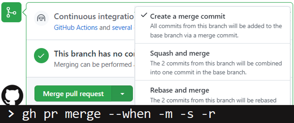 Cover image for Merge, squash & rebase on GitHub - pros & cons